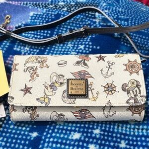 Dooney & Bourke Cream Disney Nautical Crossbody Wallet